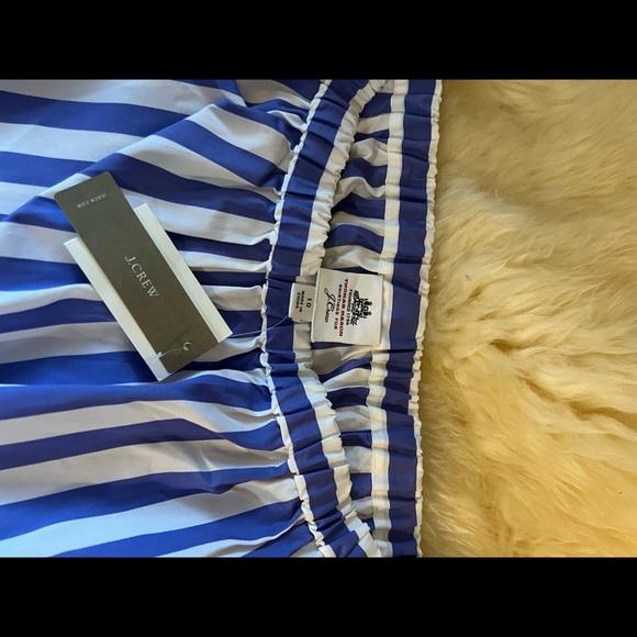 Thomas Mason Shirting for J.Crew. Size 10. Blue and White stripes. 100% Cotton. - Picture 2 of 3